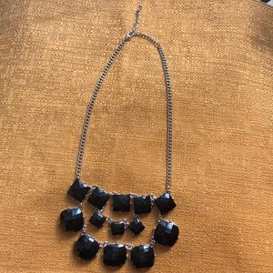 Silver and black necklace 3 tiers beautiful